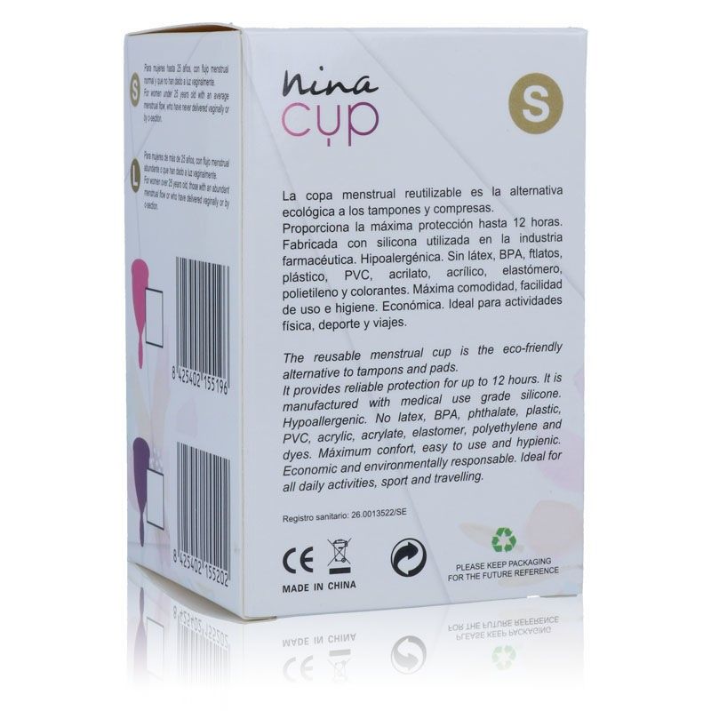 NINA KIKÍ - MENSTRUAL CUP PINK SIZE S NINA KIKÍ - 3