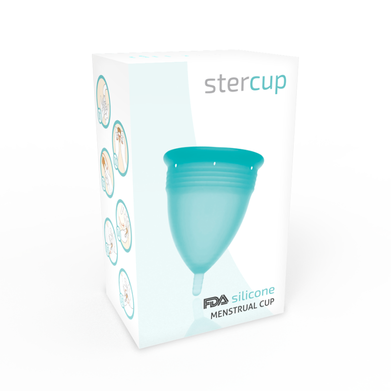 STERCUP - FDA SILICONE MENSTRUAL CUP SIZE L AQUAMARINE STERCUP - 5