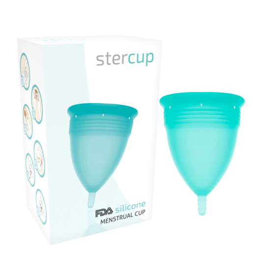 STERCUP - FDA SILICONE MENSTRUAL CUP SIZE S AQUAMARINE STERCUP - 1