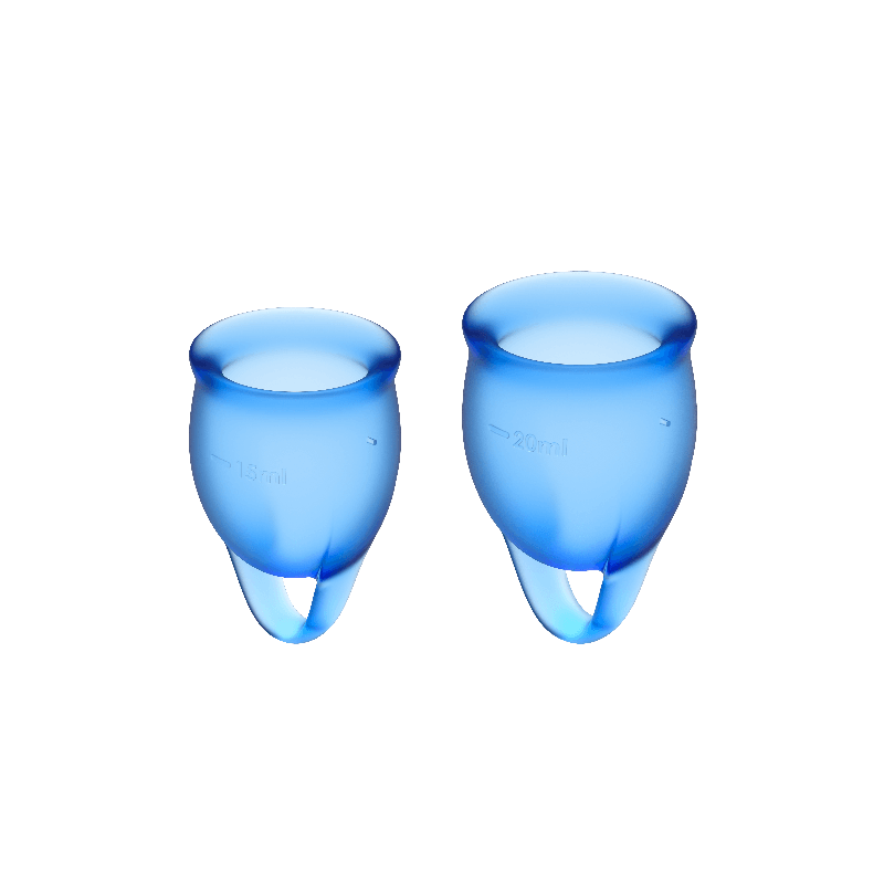 SATISFYER - FEEL CONFIDENT MENSTRUAL CUP DARK BLUE 15 + 20 ML SATISFYER MENSTRUAL CUPS - 1