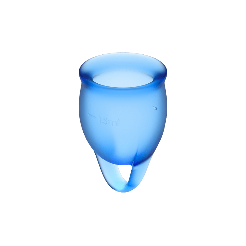 SATISFYER - FEEL CONFIDENT MENSTRUAL CUP DARK BLUE 15 + 20 ML SATISFYER MENSTRUAL CUPS - 2