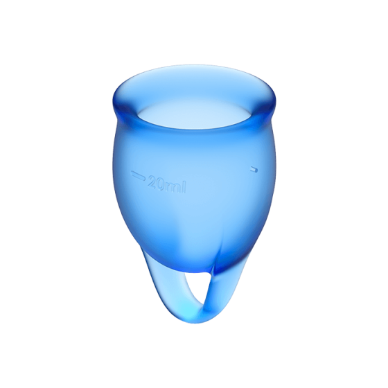SATISFYER - FEEL CONFIDENT MENSTRUAL CUP DARK BLUE 15 + 20 ML SATISFYER MENSTRUAL CUPS - 3