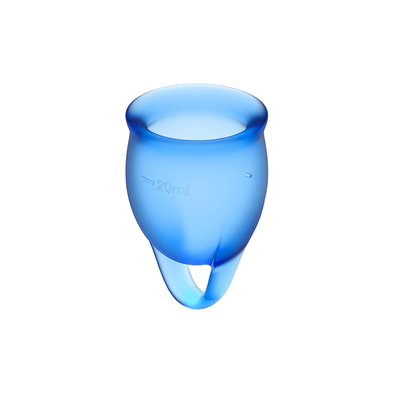 SATISFYER - FEEL CONFIDENT MENSTRUAL CUP DARK BLUE 15 + 20 ML SATISFYER MENSTRUAL CUPS - 3