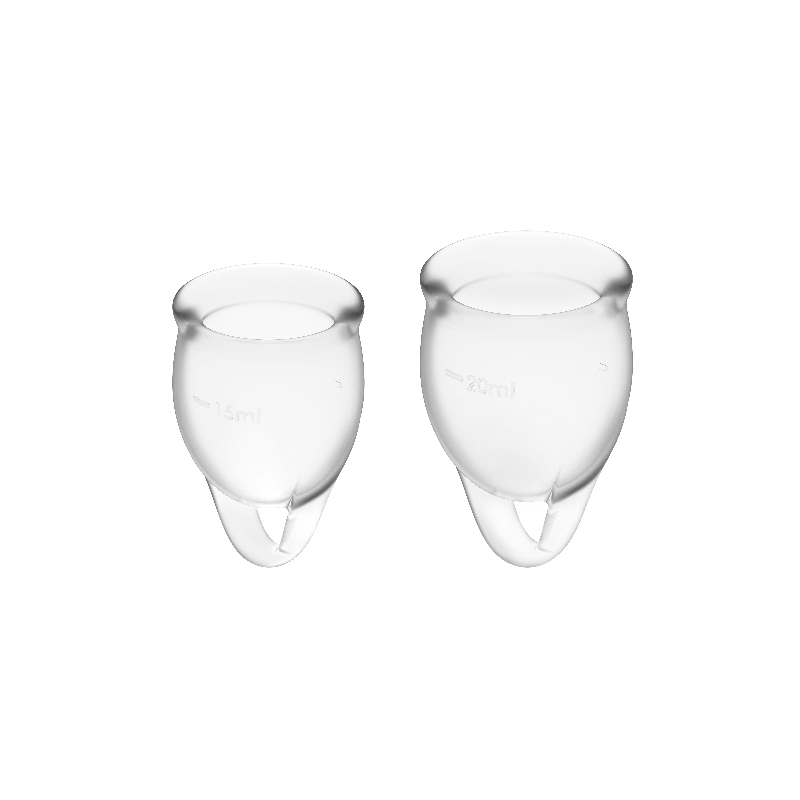 SATISFYER - FEEL CONFIDENT MENSTRUAL CUP CLEAR 15 + 20 ML SATISFYER MENSTRUAL CUPS - 1