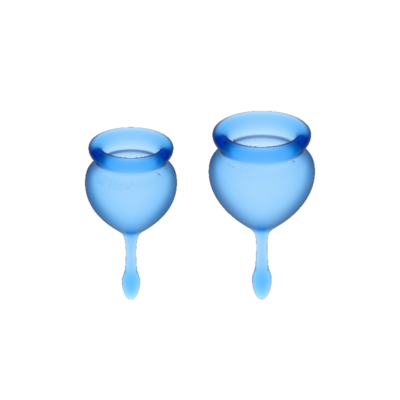 SATISFYER - FEEL GOOD MENSTRUAL CUP DARK BLUE 15 + 20 ML SATISFYER MENSTRUAL CUPS - 1