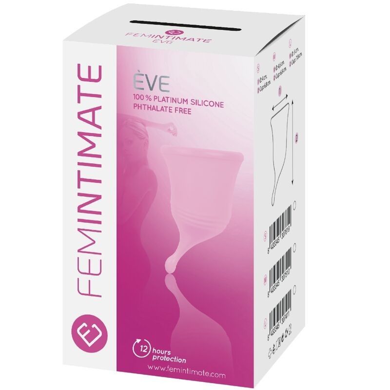 FEMINTIMATE - EVE NEW SILICONE MENSTRUAL CUP SIZE S FEMINTIMATE - 2