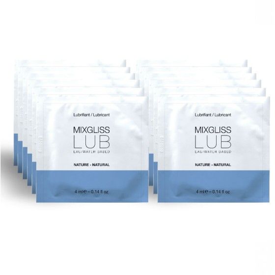 MIXGLISS - NATURAL WATER-BASED LUBRICANT 12 SINGLE DOSE 4 ML