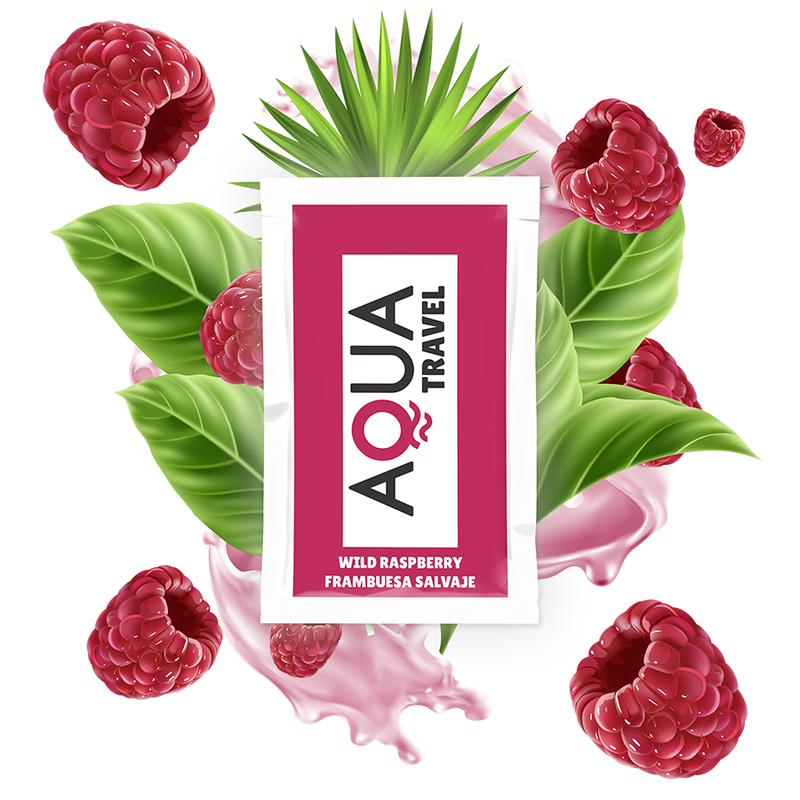 AQUA TRAVEL - WILD RASPBERRY FLAVOUR WATERBASED LUBRICANT 6 ML AQUA TRAVEL - 1