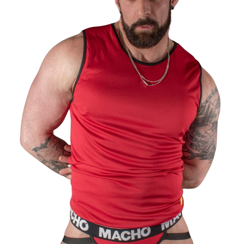 MACHO - RED T-SHIRT L/XL MACHO UNDERWEAR - 1