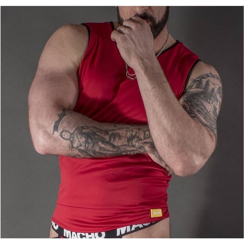 MACHO - RED T-SHIRT L/XL MACHO UNDERWEAR - 2