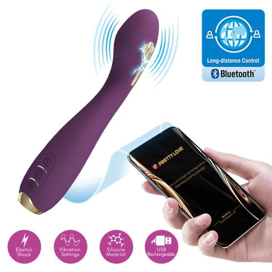 PRETTY LOVE - HECTOR ELECTROSHOCK VIBRATOR BY APP CONTROL PURPLE PRETTY LOVE HIGH GRADE - 7