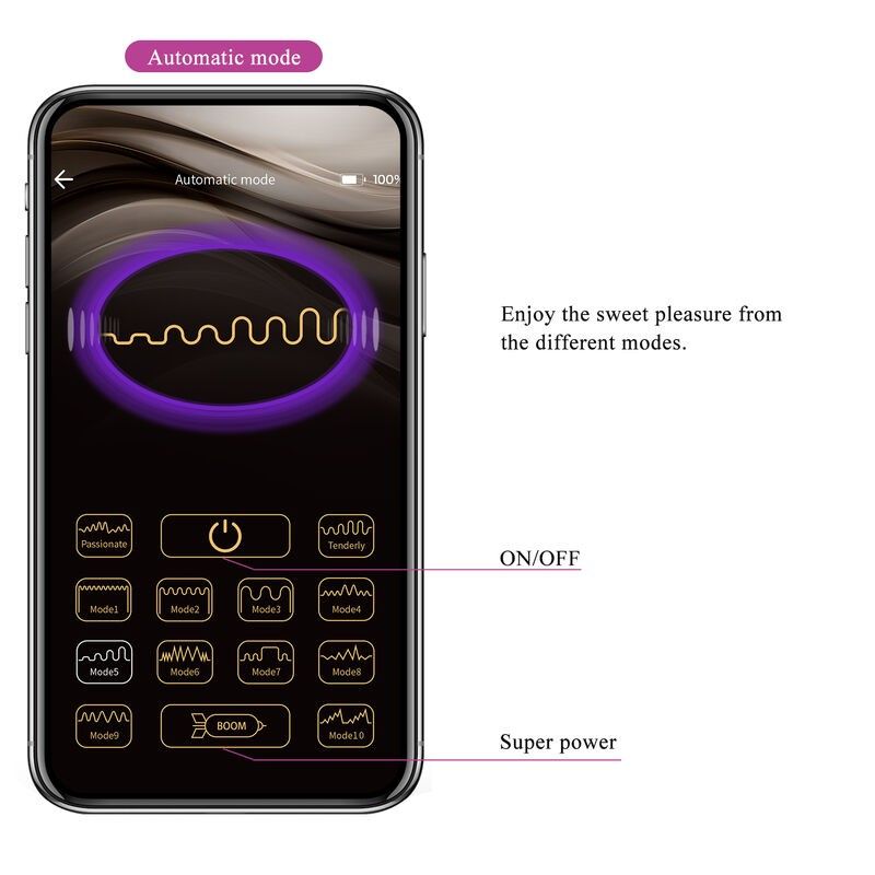 PRETTY LOVE - HECTOR ELECTROSHOCK VIBRATOR BY APP CONTROL PURPLE PRETTY LOVE HIGH GRADE - 17