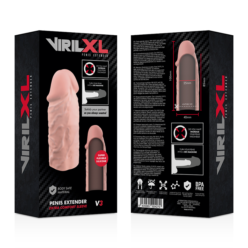 VIRILXL - LIQUID SILICONE V3 NATURAL PENIS EXTENSION VIRILXL - 9