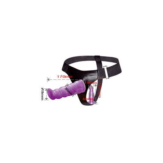 BAILE - LILAC FEMALE ANAL AND VAGINAL HARNESS GPOINT 17 CM