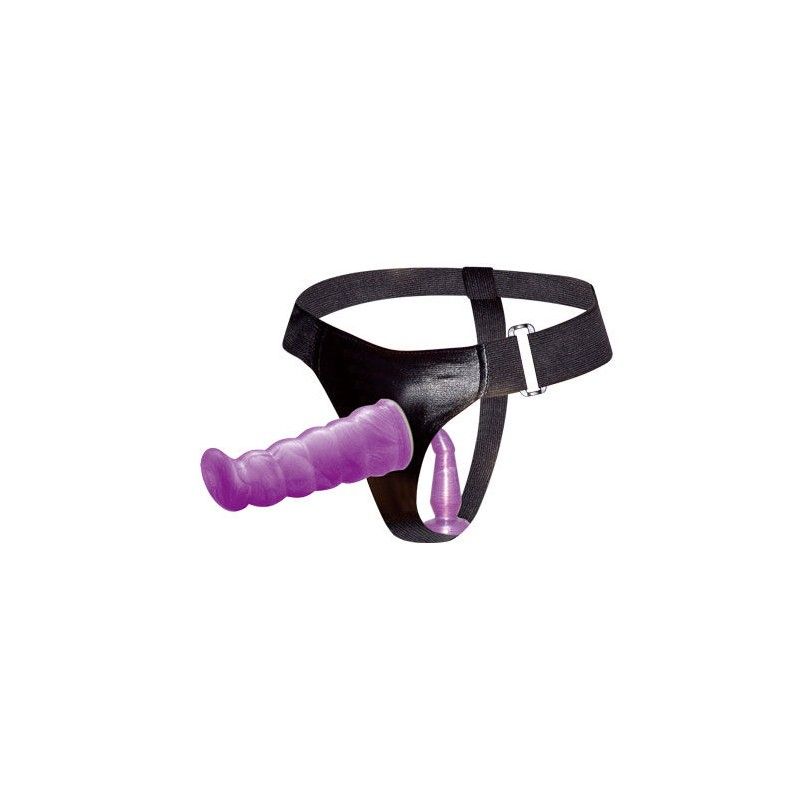 BAILE - LILAC FEMALE ANAL AND VAGINAL HARNESS GPOINT 17 CM BAILE HARNESS COLLECTION - 3