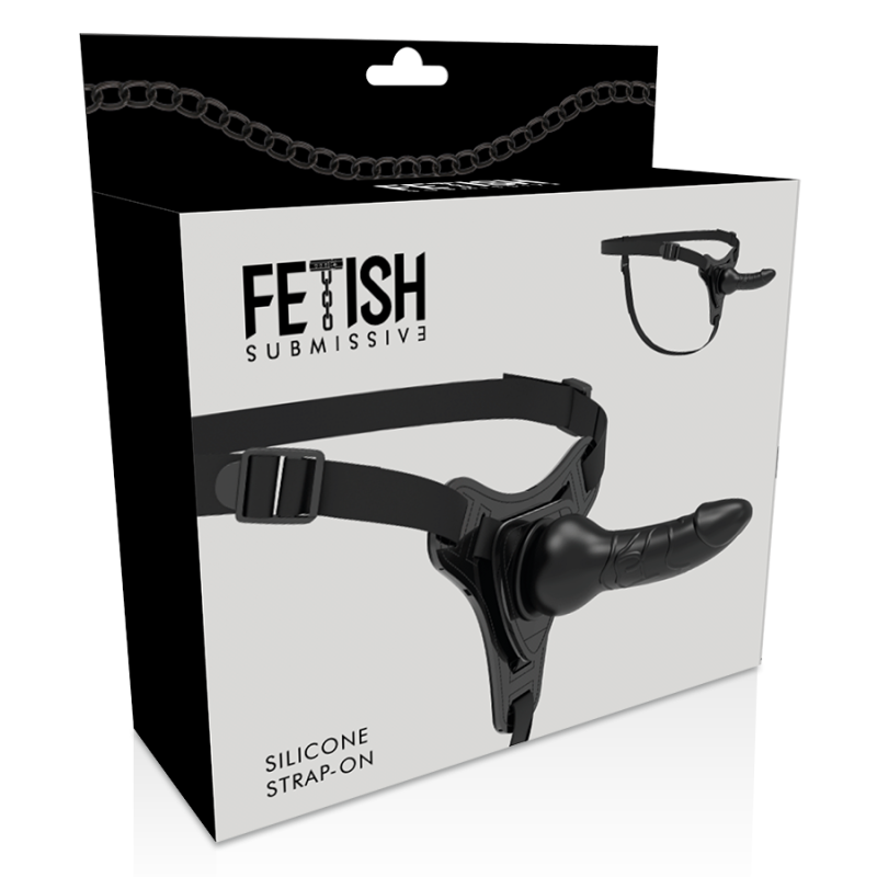 FETISH SUBMISSIVE HARNESS - BLACK SILICONE REALISTIC 16 CM FETISH SUBMISSIVE HARNESS - 5