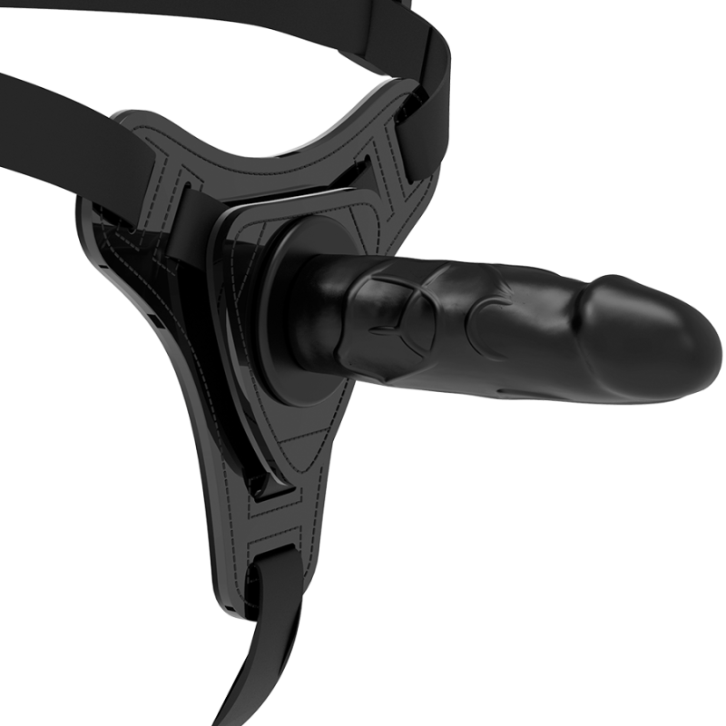 FETISH SUBMISSIVE HARNESS - REALISTIC BLACK SILICONE 15 CM FETISH SUBMISSIVE HARNESS - 3