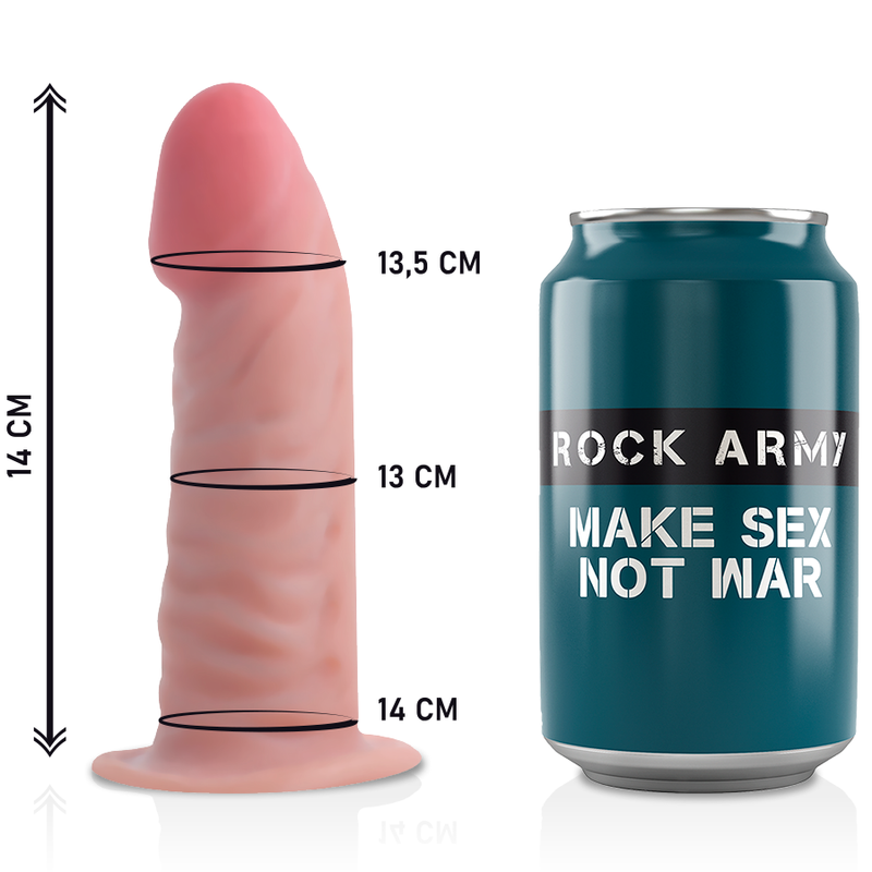 ROCKARMY - HARNESS + DUAL DENSITY TIGER REALISTIC DILDO 14CM ROCK ARMY - 5