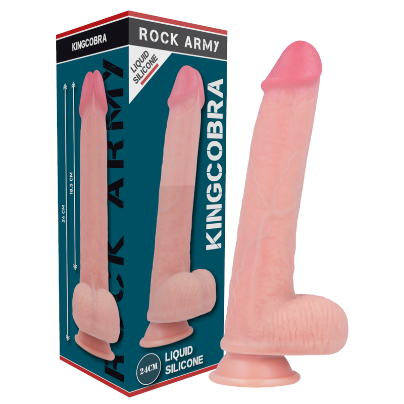 ROCKARMY - ARN S + LIQUID SILICONE DILDO PREMIUM KINGCOBRA 24CM ROCK ARMY - 10