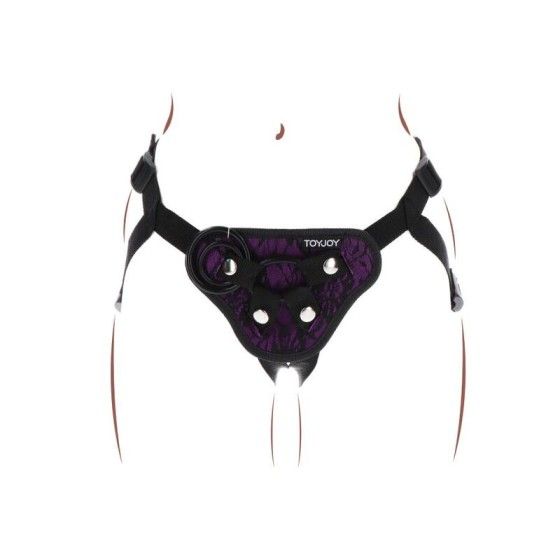 GET REAL - STRAP-ON LACE HARNESS PURPLE GET REAL - 4