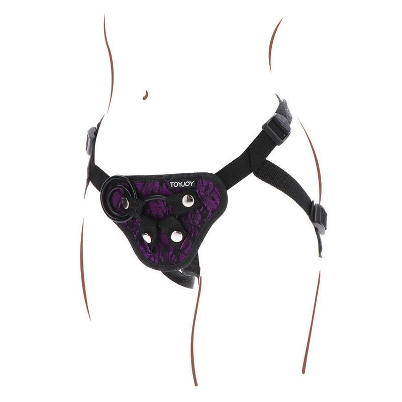 GET REAL - STRAP-ON LACE HARNESS PURPLE GET REAL - 5