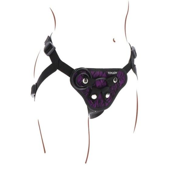 GET REAL - STRAP-ON LACE HARNESS PURPLE GET REAL - 6