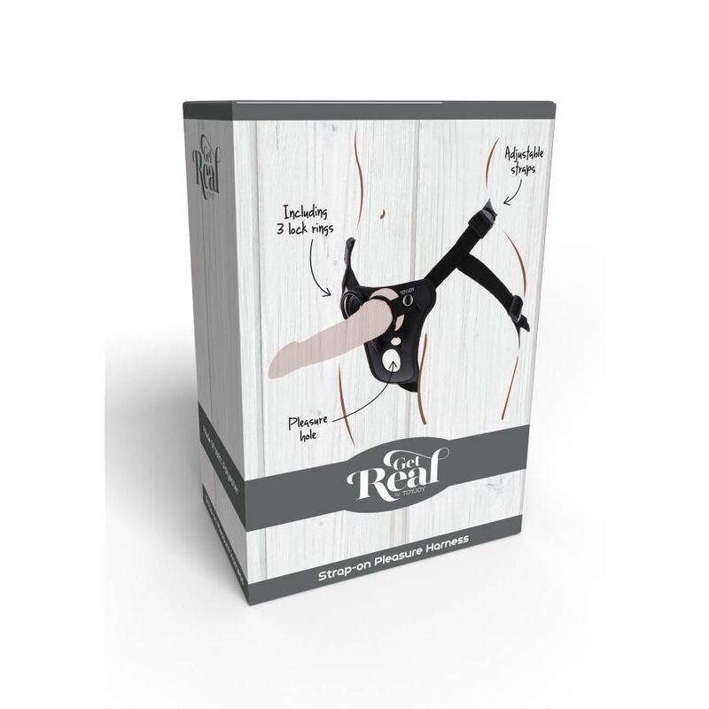 GET REAL - STRAP-ON PLEASURE HARNESS BLACK GET REAL - 9