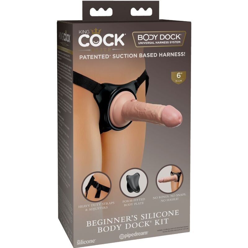 KING COCK - ELITE ADJUSTABLE HARNESS WITH DILDO 15.2 CM FOR BEGINNERS KING COCK - 11