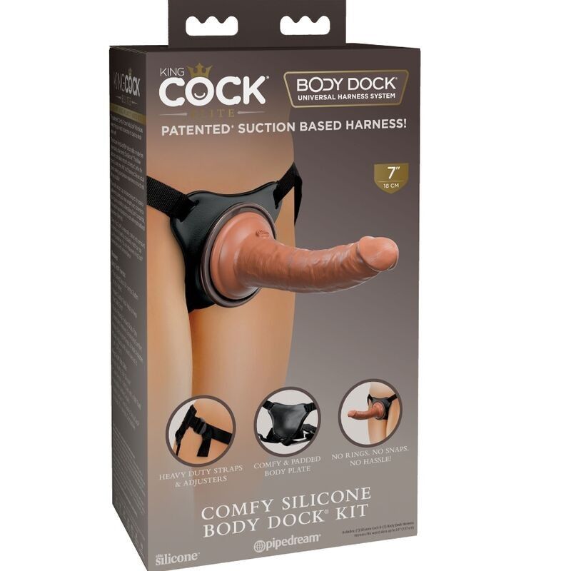 KING COCK - ELITE COMFY ADJUSTABLE HARNESS WITH DILDO 17.8 CM KING COCK - 11