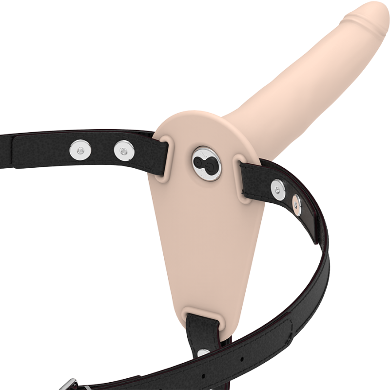 FETISH SUBMISSIVE HARNESS - FLESH SILICONE VIBRATOR 15 CM FETISH SUBMISSIVE HARNESS - 4