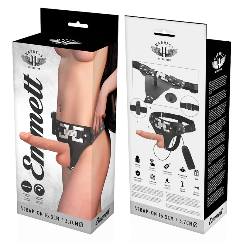 HARNESS ATTRACTION - RNES EMMETT REALISTIC VIBRATOR 16.5 X 3.7CM HARNESS ATTRACTION - 7