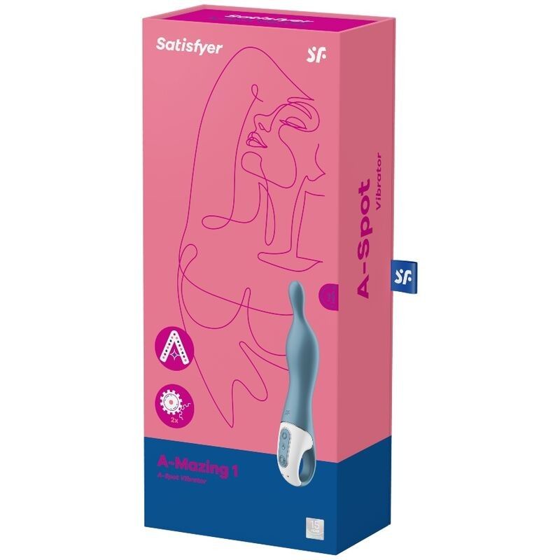 SATISFYER - AMAZING 1 ASPOT VIBRATOR BLUE SATISFYER VIBRATOR - 3