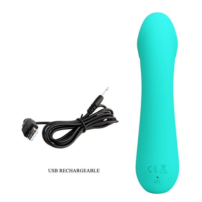 PRETTY LOVE - CETUS RECHARGEABLE VIBRATOR AQUA GREEN PRETTY LOVE SMART - 8