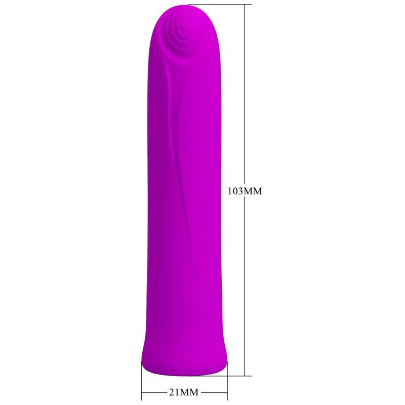 PRETTY LOVE - CURTIS MINI SUPER POWER VIBRATOR 12 VIOLET SILICONE VIBRATIONS PRETTY LOVE FLIRTATION - 6