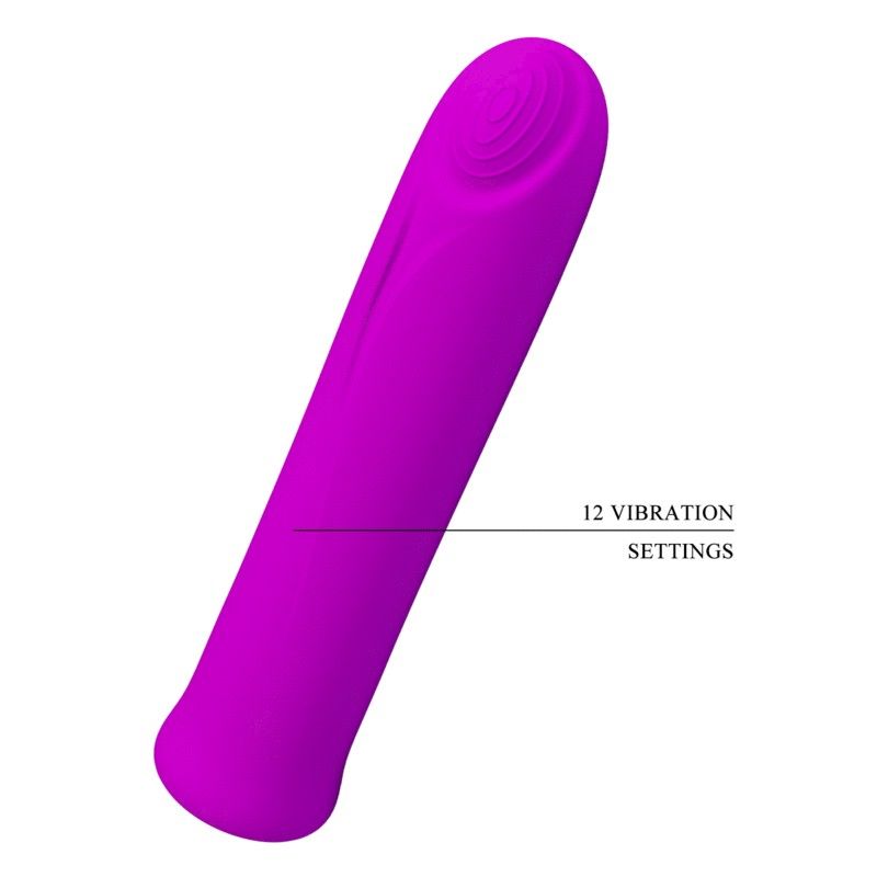 PRETTY LOVE - CURTIS MINI SUPER POWER VIBRATOR 12 VIOLET SILICONE VIBRATIONS PRETTY LOVE FLIRTATION - 8