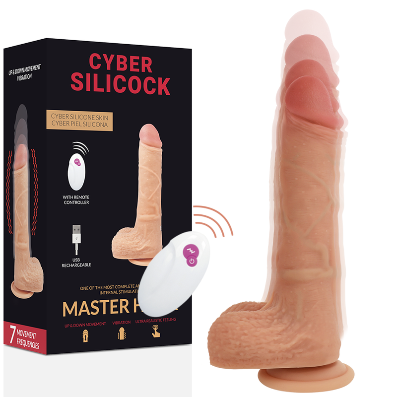 CYBER SILICOCK - REMOTE CONTROL REALISTIC MASTER HUCK 20.9 CM -O- 4 CM CYBER SILICOCK - 5