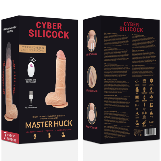 CYBER SILICOCK - REMOTE CONTROL REALISTIC MASTER HUCK 20.9 CM -O- 4 CM CYBER SILICOCK - 9