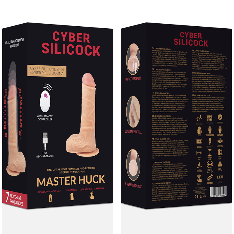 CYBER SILICOCK - REMOTE CONTROL REALISTIC MASTER HUCK 20.9 CM -O- 4 CM CYBER SILICOCK - 9