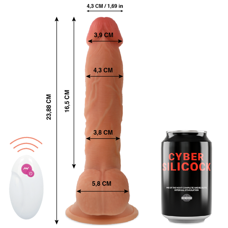 CYBER SILICOCK - REMOTE CONTROL REALISTIC MR JOHN 23.88 CM -O- 4.3 CM CYBER SILICOCK - 2