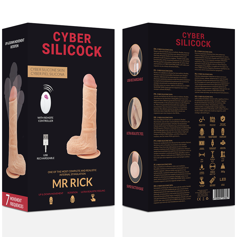 CYBER SILICOCK - REMOTE CONTROL REALISTIC MR RICK 20.9 CM -O- 4 CM CYBER SILICOCK - 9