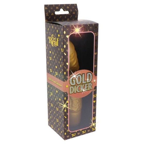 GET REAL - GOLD DICKER STIM VIBRATOR GOLD GET REAL - 8