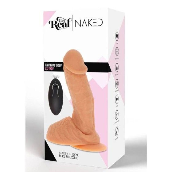 GET REAL - SILICONE VIBRATING DILDO SKIN GET REAL - 6