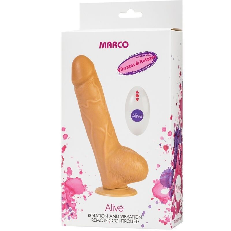 ALIVE - MARCO REALISTIC PENIS VIBRATOR & ROTATOR REMOTE CONTROL 19 CM ALIVE - 3