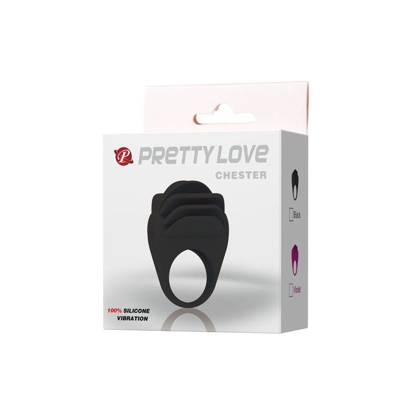PRETTY LOVE - CHESTER BLACK VIBRATOR RING PRETTY LOVE MALE - 9