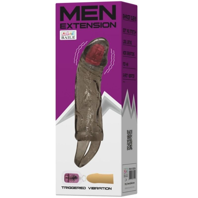 BAILE - PENIS EXTENDER SHEATH WITH VIBRATION AND STRAP FOR TESTICLES 13.5 CM BAILE FOR HIM - 2