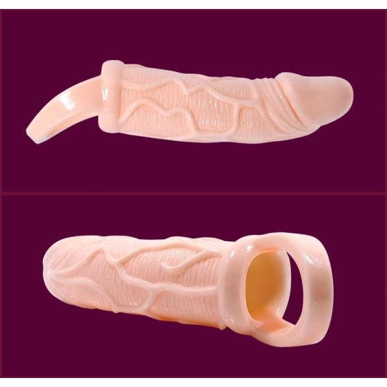 BAILE - PENIS EXTENDER SHEATH WITH VIBRATION AND STRAP FOR TESTICLES 13.5 CM BAILE FOR HIM - 3