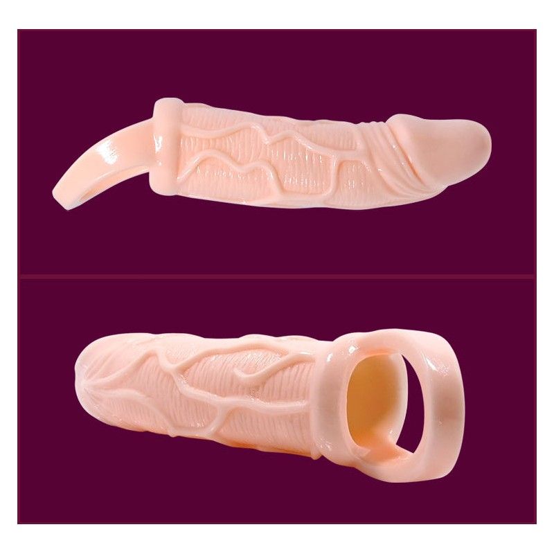 BAILE - PENIS EXTENDER SHEATH WITH VIBRATION AND STRAP FOR TESTICLES 13.5 CM BAILE FOR HIM - 3