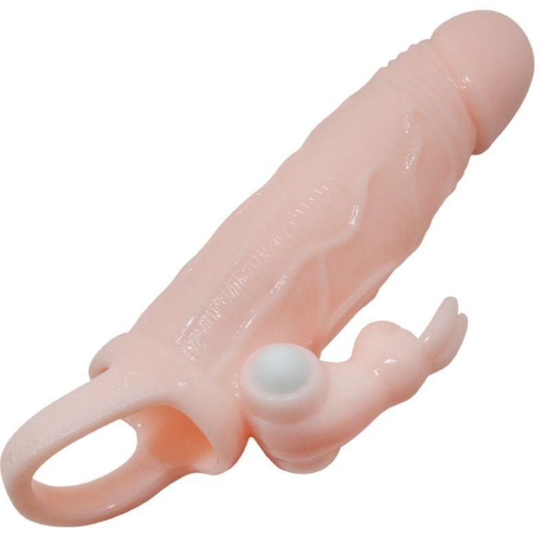 BAILE - BRAVE MAN PENIS COVER WITH RABBIT AND DOUBLE ENGINE FLESH 16.5 CM BAILE FOR HIM - 4
