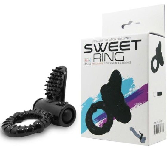 BAILE - SWEET RING VIBRATING RING WITH TEXTURED RABBIT BAILE FOR HIM - 8
