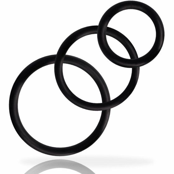ADDICTED TOYS - RINGS SET FOR PENIS BLACK ADDICTED TOYS - 1